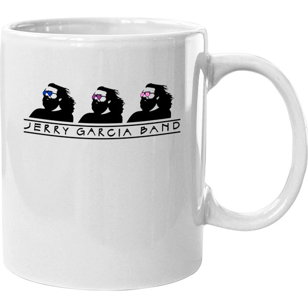 Vintage Mugs 1991 Jerry Garcia Band Triple Logo White Heavy Cotton-image