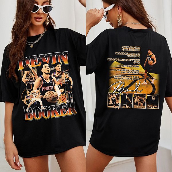 Devin Booker Vintage Shirt, Devin Booker Fan Tees, Basketball Shirt-image