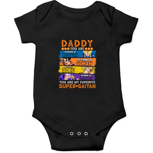 Daddy You Are My Favorite Super Saiyan Unisex Onesies, Vegeta Gohan Goku Trunks-image
