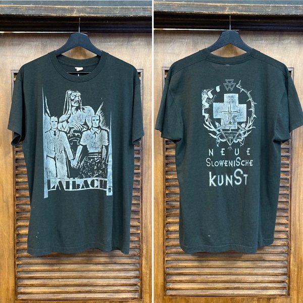 Vintage 1980S Laibach Wax Trax Industrial Electronic Screen Stars Band Two-Sided Tee Shirt-image