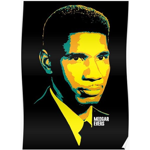 Medgar Evers. American Civil Rights Activist. Premium Matte Vertical Poster-image