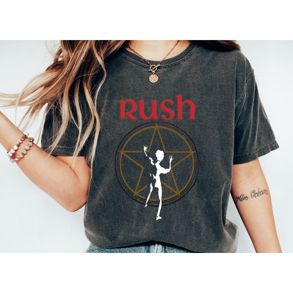 Rush T-Shirt, Oversized Shirt, Classic Rock, Vintage,-image