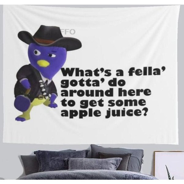 Pablo Penguin Meme Tapestry-image
