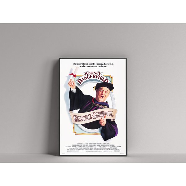 Back To School (1986) Movie Film Poster (Rodney Dangerfield, Sally Kellerman)-image