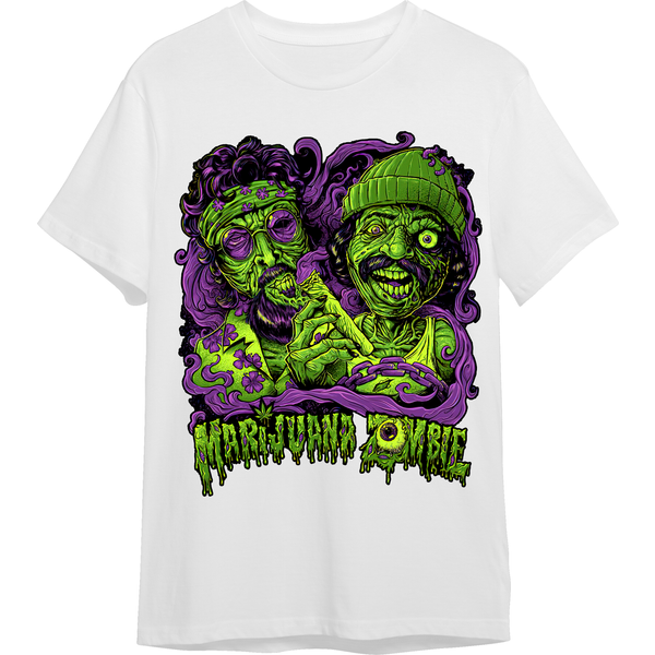 Cheech And Chong Zombies - Vintage Horror T-Shirt-image