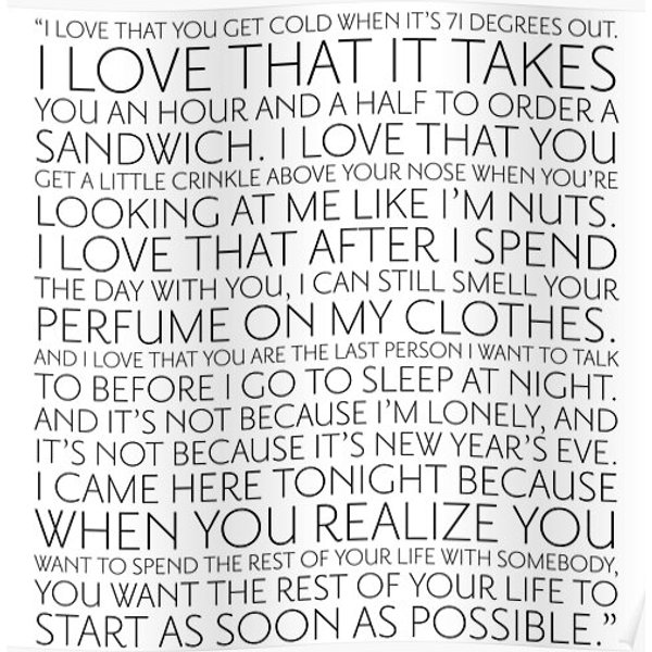 When Harry Met Sally Quote Premium Matte Vertical Poster-image