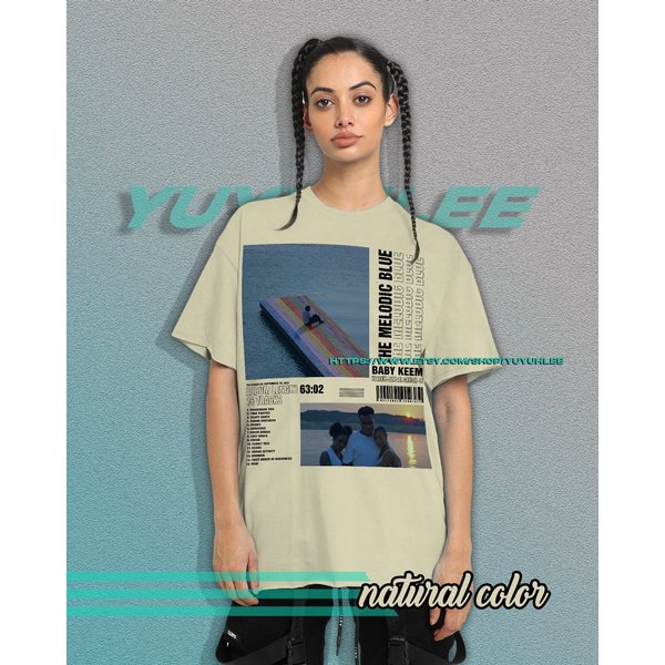 Vintage Bootleg T-Shirt | Graphic Unisex Tees | Baby Keem The Melodic Blue Shirt-image