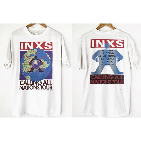 1988 Inxs Calling All Nations Tour Shirt, Inxs Japan Tour 1988 T-Shirt-image