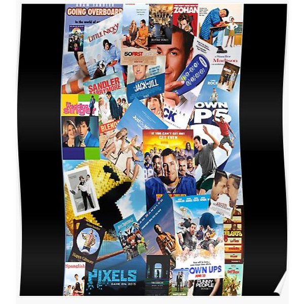 Adam Sandler Collage Premium Matte Vertical Poster-image