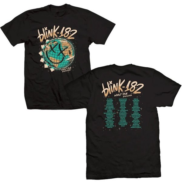 New-2 Sided 182 The World Tour 2023 2024 Shirt, B182 Tour Merch, B182 Rock And Roll Concert Tshirt-image