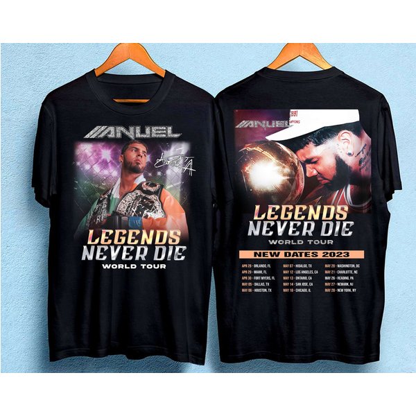 Double Side Vintage Anuel Aa Tour 2023 T Shirt-image