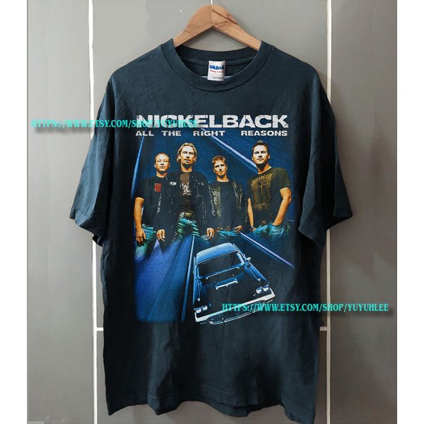 Vintage Nickleback Band Shirt, Nickleback Get Rollin New Album Shirt-image