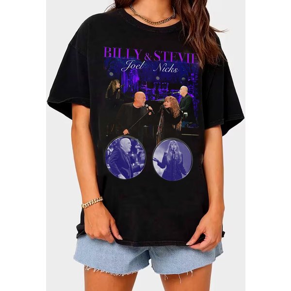 Two Icons One Night Bill Joel And Nick Stevie Tour 2023 Shirt-image