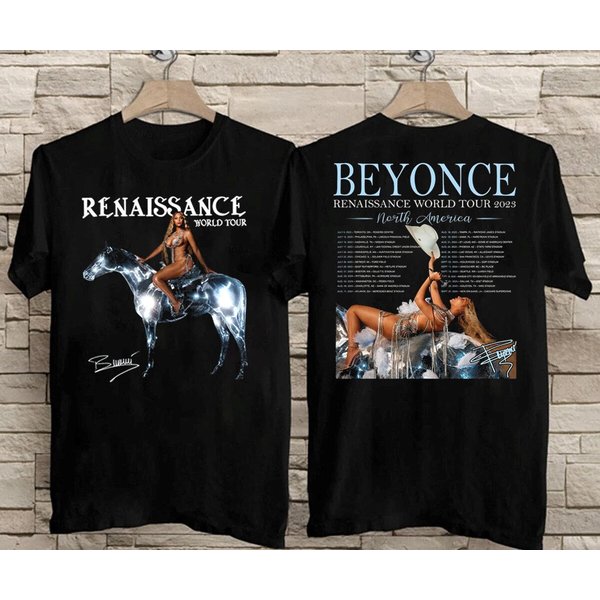 2023 Beyonce Renaissance North American Tour T-Shirt, Beyonc Tour Double Sided Shirt-image