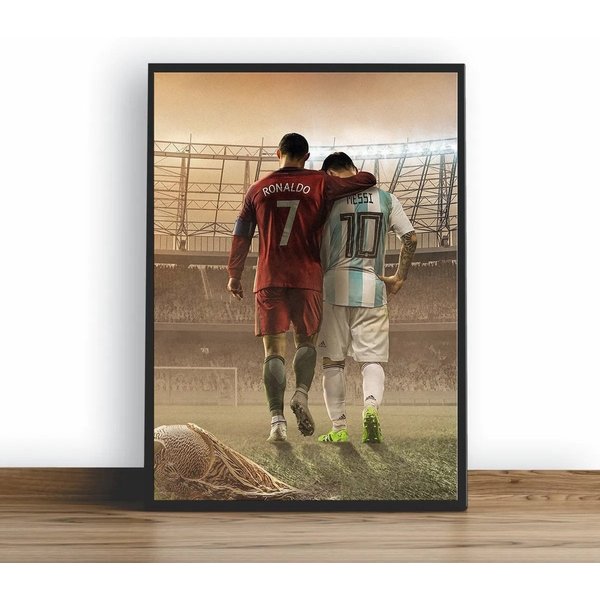 Lionel Messi And Cristiano Ronaldo Sports Poster-image