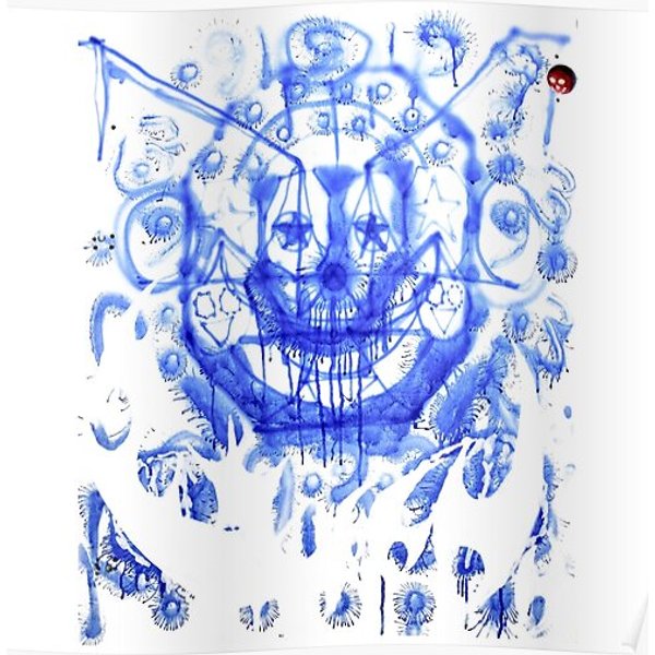 Drain Gang Bladee Painting Blue Clown Premium Matte Vertical Poster-image