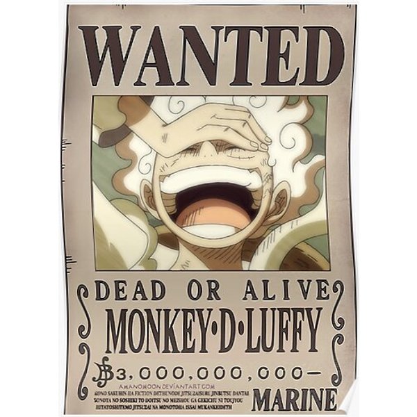 Monkey D Luffy Gear 5 Nika Wanted Bounty Premium Matte Vertical Poster-image