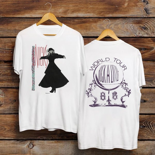 Vintage 1980S Stevie Nicks 'Rock A Little' Magic Ball World Tour Band Double Sided T-Shirt-image