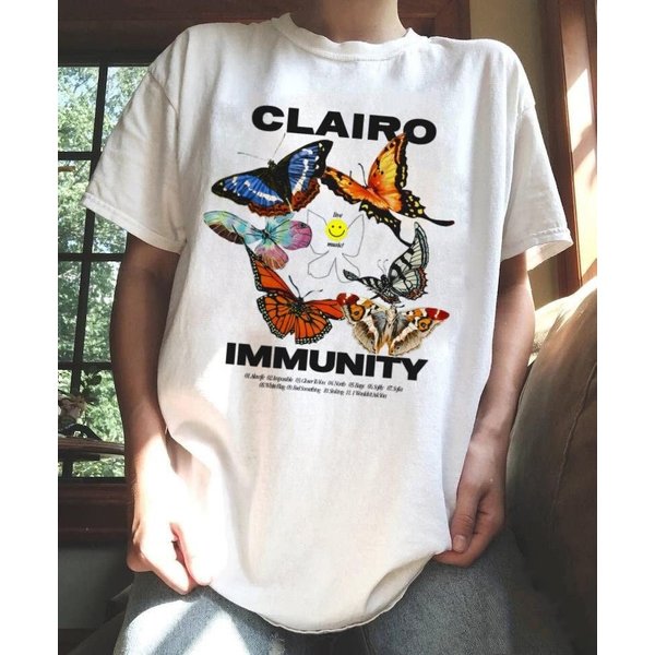 Clairo Merch Butterfly Aesthetic Shirt-image