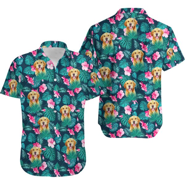 Golden Retriever Hawaiian Shirt, Golden Beach Shirt-image
