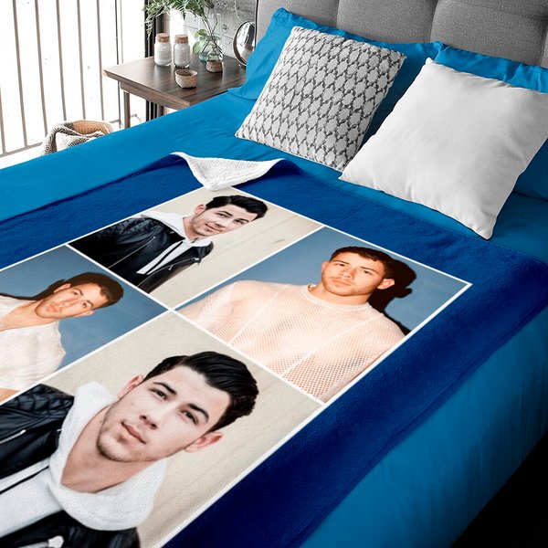 Nick Jonas Collage Classic Baby Blankets-image
