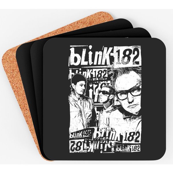 182 World Tour 2023 Coasters, Vintage Blink Coasters, Blink World Tour 2024 Coasters-image