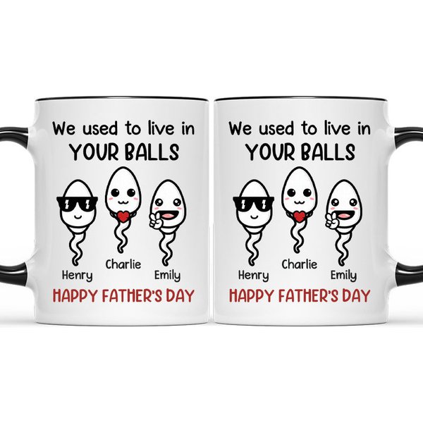 We Used To Live In Your Balls - Family Personalized Custom Accent Mug-image