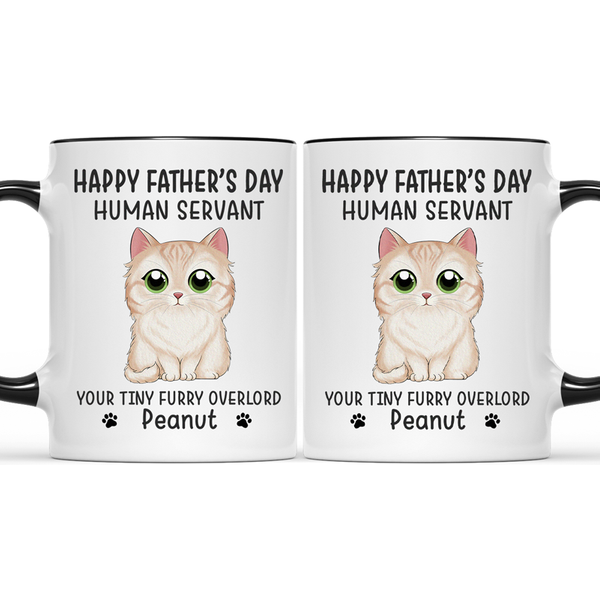 Good Morning Human Servant - Cat Personalized Custom Accent Mug-image