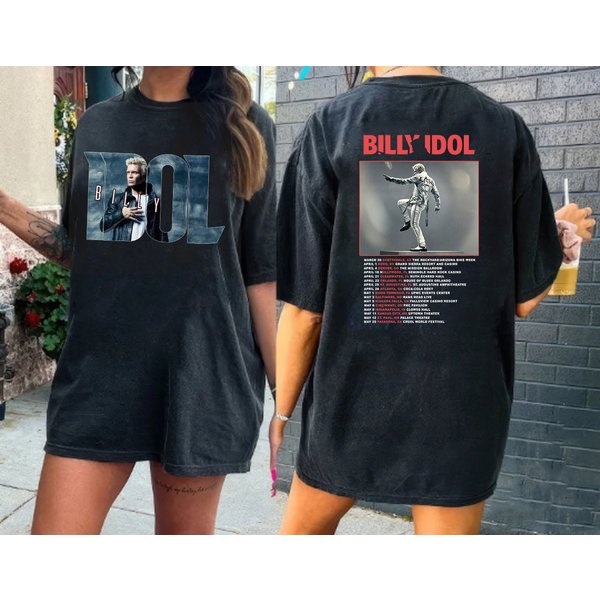 Billy Idol Live Tour 2023 T-Shirt, Billy Idol Concert 2023 Shirt-image