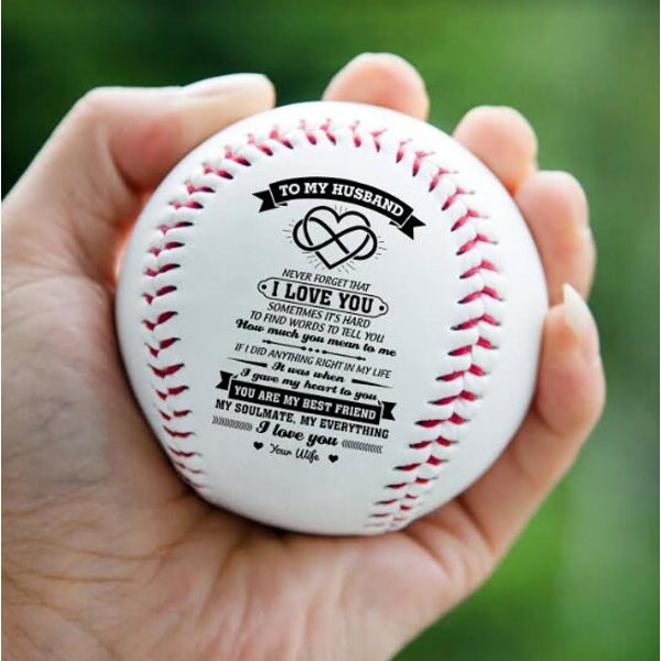 From Wife To My Husband Baseball Gift With Love Message To Husband Baseball Ball