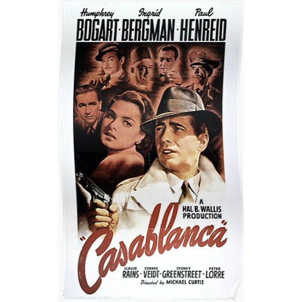 Casablanca (1942) Movie Premium Matte Vertical Poster-image