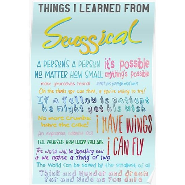 Things I Learned From Seussical Premium Matte Vertical Poster-image