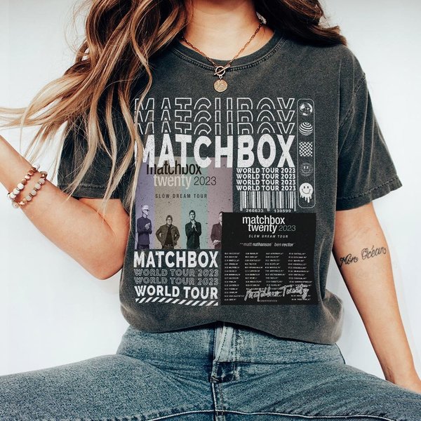Matchbox Twenty Music Shirt, Vintage Matchbox 20 Summer 2023 Tour Album-image