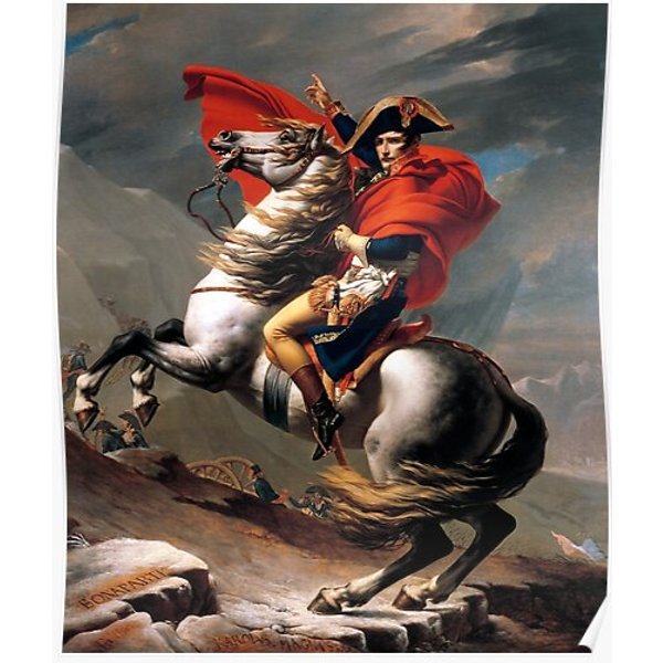 Napoleon Crossing The Alps By Jl David Premium Matte Vertical Poster-image
