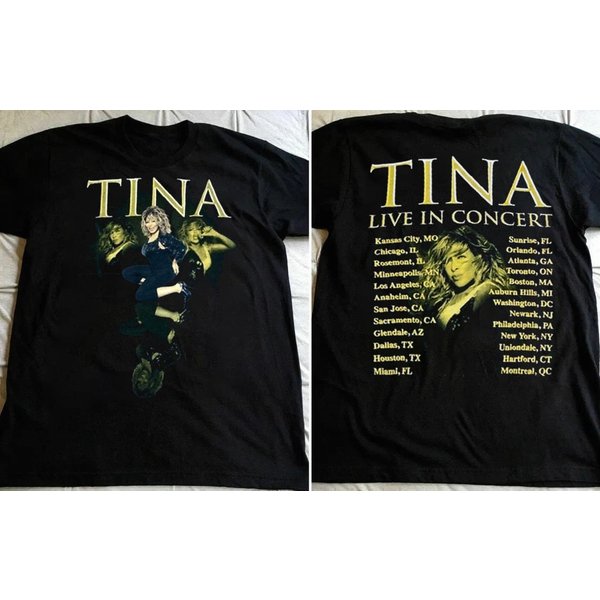 Tina Turner Live In Concert T Shirt, Vtg Tina Turner Tour Shirt-image