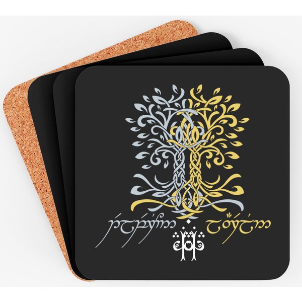 The Silmarillion Trees Of Valinor Coasters / The Lord Of The Rings