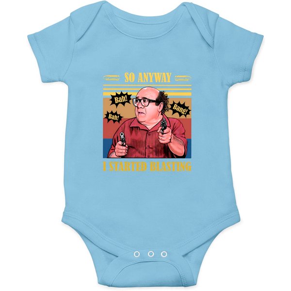 So Anyway I Started Blasting Vintage Onesies, It's Always Sunny In Philadelphia Funny Movie Graphic Onesies, Frank Reynolds Unisex Onesies Vt389