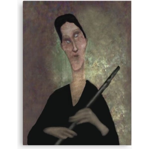 Flute Lady Canvas-image