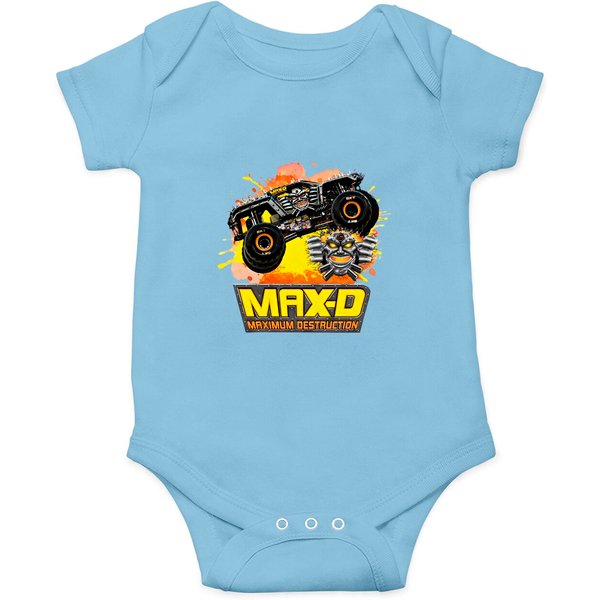 Max D Monster Truck Onesies, Maximum Destruction Onesies, Monster Truck Onesies