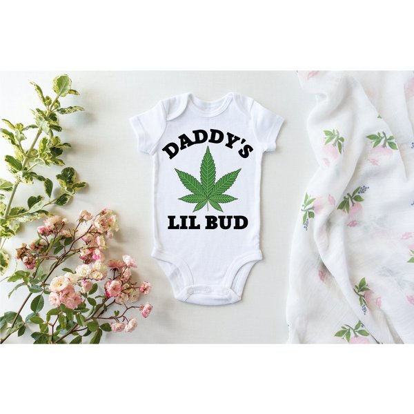 Daddy's Lil Bud Baby Onesie, Unisex Baby Bodysuit