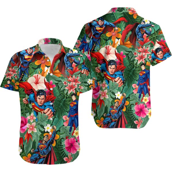 Superman Hawaiian Tee Shirt, Hawaiian Shirt-image