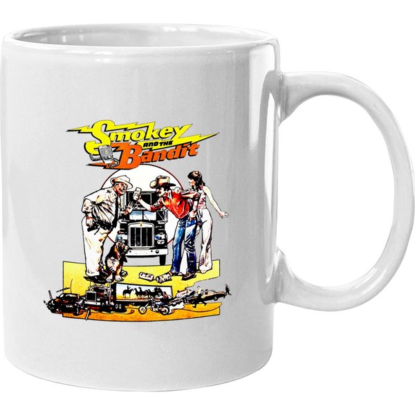 Colorful Text Smokey And The Bandit Car Movie Art Mugs-image