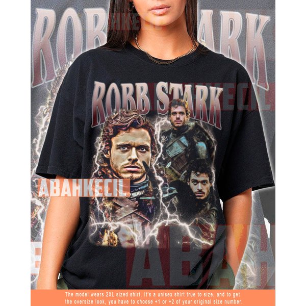 Robb Stark Tshirt Vintage 90S Robb Stark Shirt Movie Shirt-image