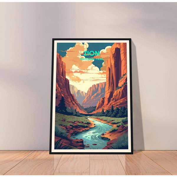 Zion National Park Travel Poster - Scenic View-image