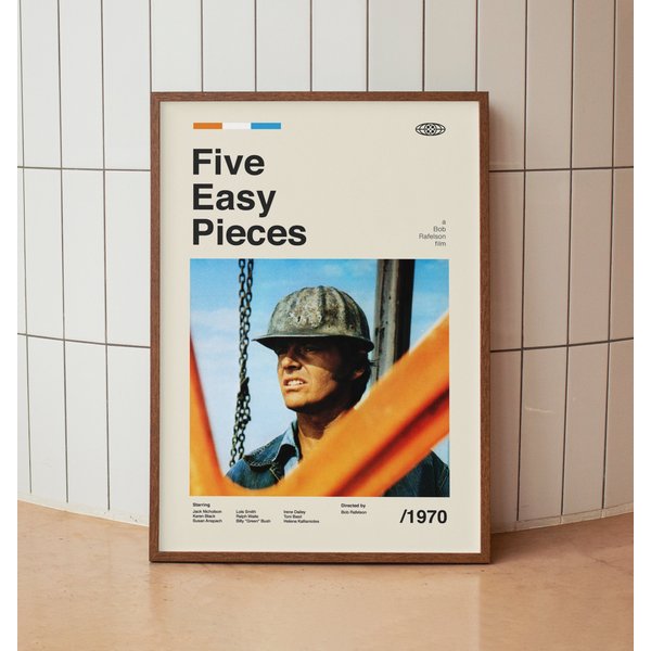 Five Easy Pieces Wall Art Print - Jack Nicholson Movie Poster-image