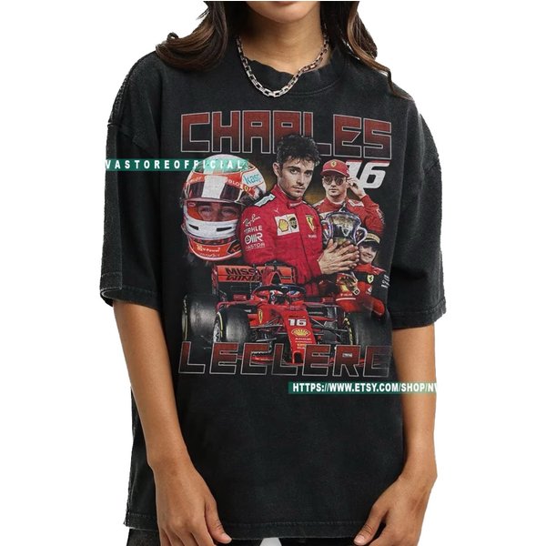 90S Vintage Charles Leclerc Scuderia Shirt, Charles Leclerc Scuderia-image