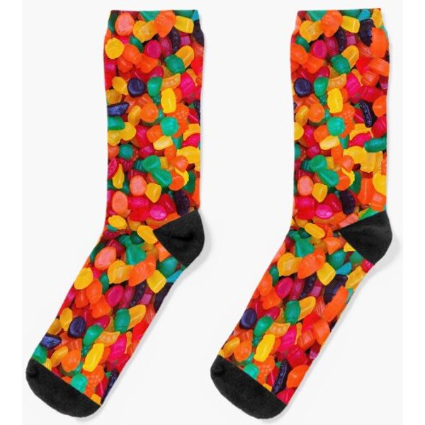 Jujube Gummy Real Candy Pattern Socks