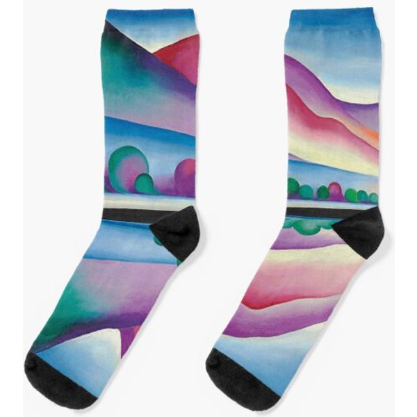 Georgia O'keeffe Lake George Reflection Socks-image