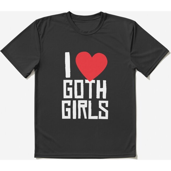 I Heart Love Goth Girls - Emo Gothic Girl Lover | Active T-Shirt-image