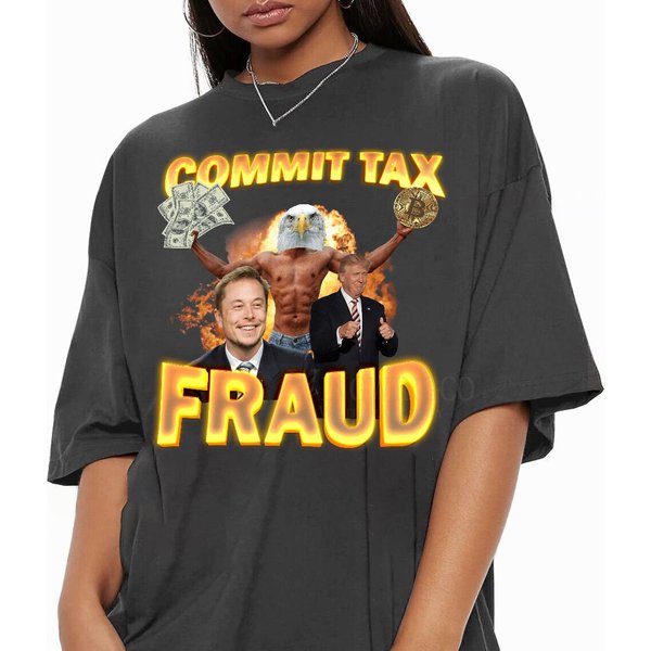 Commit Tax Fraud Vintage Bootleg Tee, Commit Tax Fraud Vintage Graphic Shirt-image